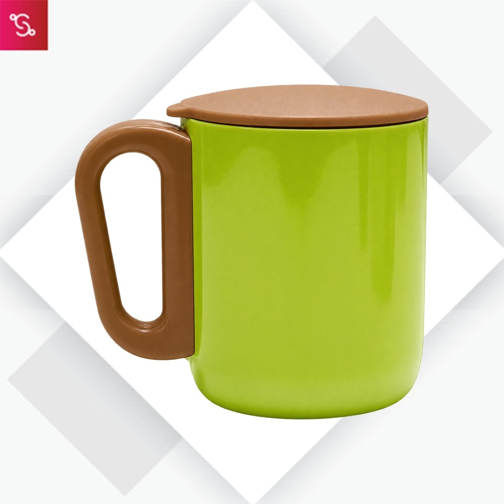 Lisbon Jr. (Stainless Steel Mug with Handle (180ml)) - Green