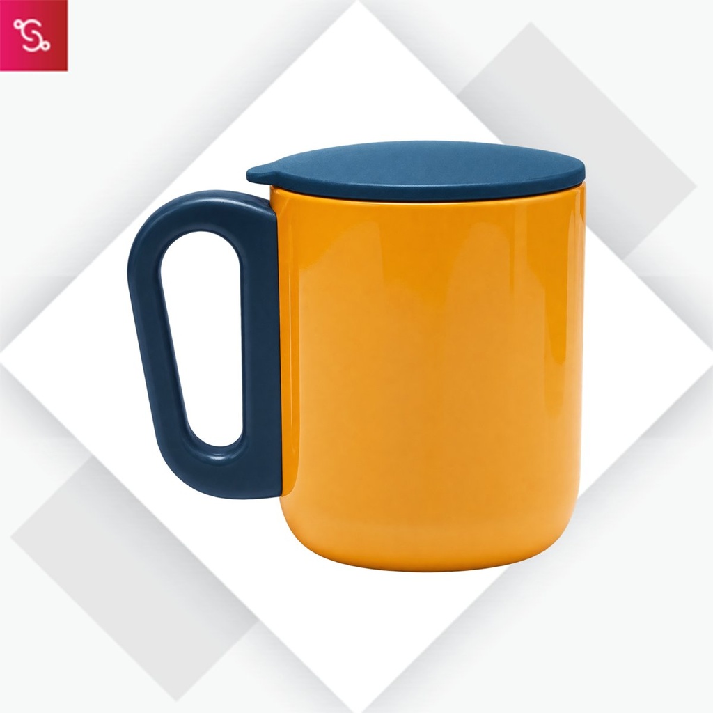 Lisbon Jr. (Stainless Steel Mug with Handle (180ml)) - Orange