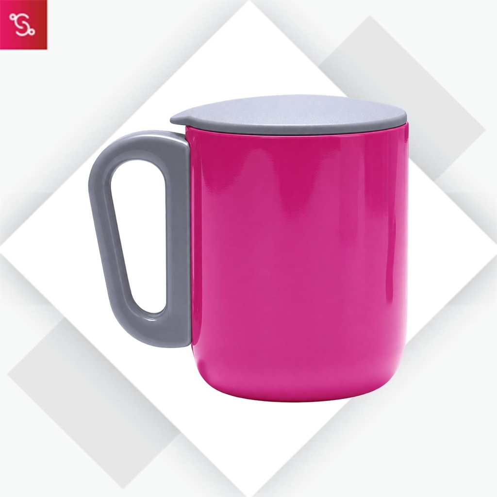Lisbon Jr. (Stainless Steel Mug with Handle (180ml)) - Pink