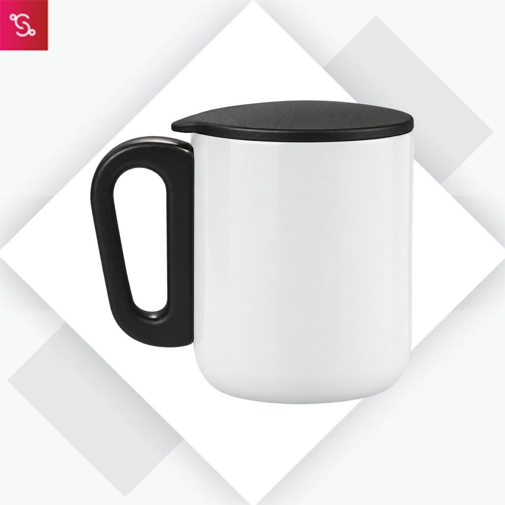 Lisbon Jr. (Stainless Steel Mug with Handle (180ml)) - White