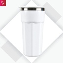 Rustic (Stainless Steel Mug (400ml)) - White