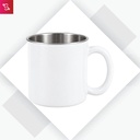 Mocca (Stainless Steel Mug with Handle (300ml)) - White