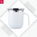 Java (Stainless Steel Mug with Handle (450ml)) - White