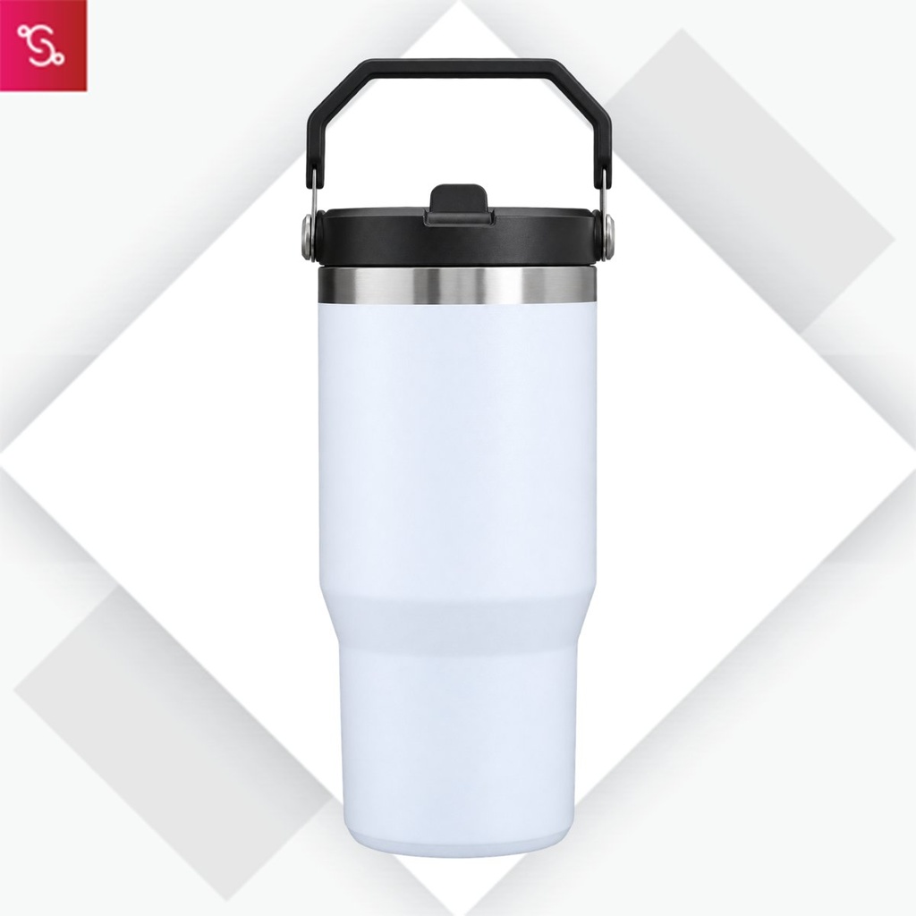 Carter (Stainless Steel Mug with Handle (900ml)) - White