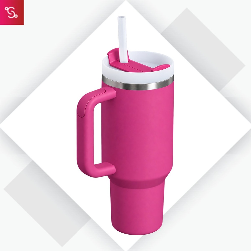 Hydra 2.0 (Stainless Steel Mug with Handle (1200ml)) - Dark Pink