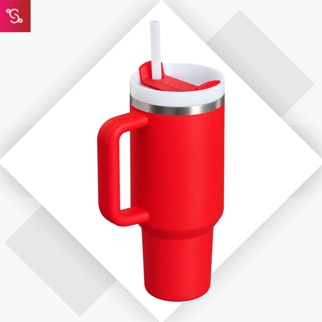 Hydra 2.0 (Stainless Steel Mug with Handle (1200ml)) - Red