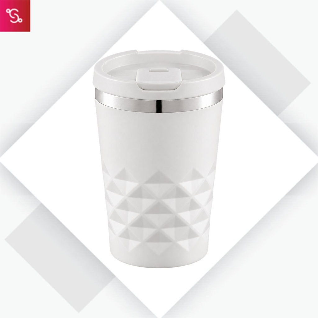 Bistro (Stainless Steel Mug with Handle (425ml)) - White