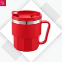 Sip-On (Stainless Steel Mug with Handle (375ml)) - Red