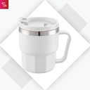 Sip-On (Stainless Steel Mug with Handle (375ml)) - White