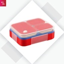 Bento Box (Lunch box (450ml +200ml +200ml)) - Red