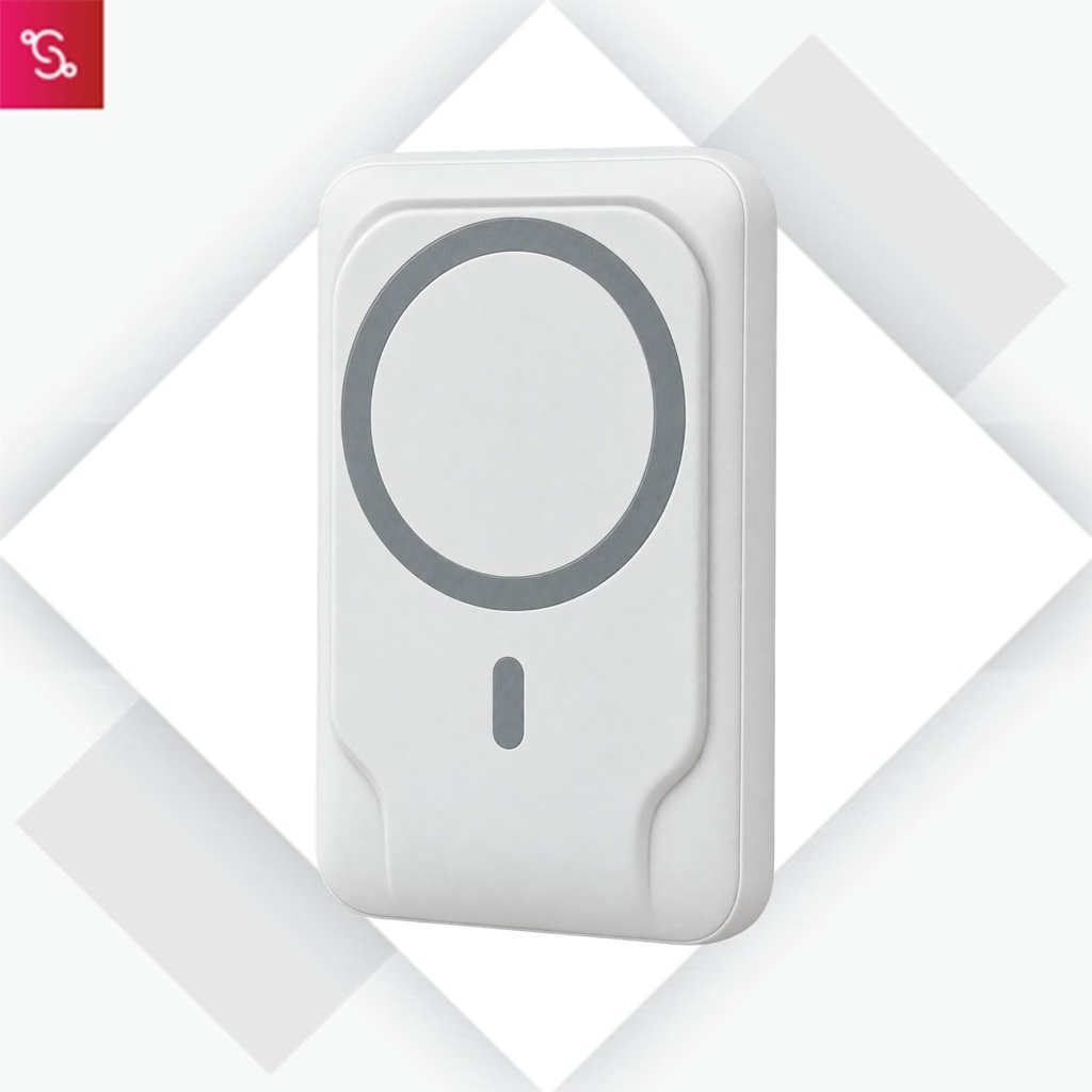 Power Mag (10K mAh Magnetic 15W Wireless Powerbank (22.5W)) - White
