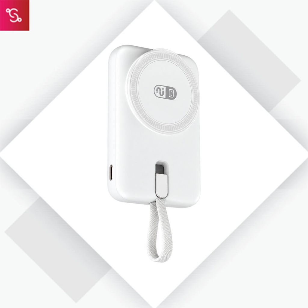 Power Mag 2.0 (10K mAh Magnetic 15W Wireless Powerbank (22.5W)) - White