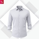 Snitch Satin Stretch Shirt - Grey