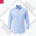 Snitch Satin Stretch Shirt - Light Blue
