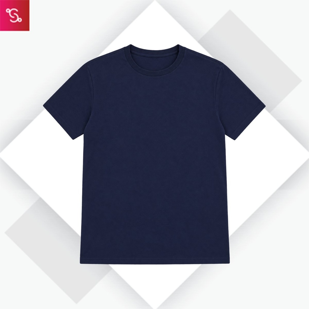 Organic Crew Neck T-Shirt - Navy Blue