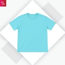 Organic Crew Neck T-Shirt - Curracao Blue