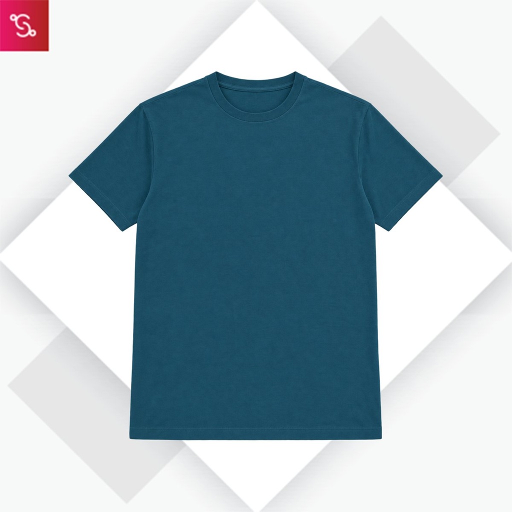 Organic Crew Neck T-Shirt - Petrol Blue