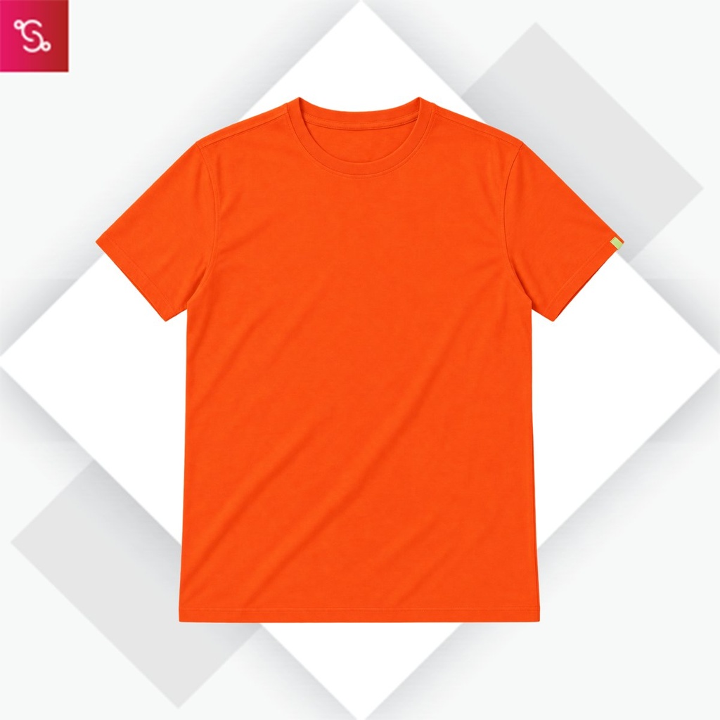 Organic Crew Neck T-Shirt - Orange