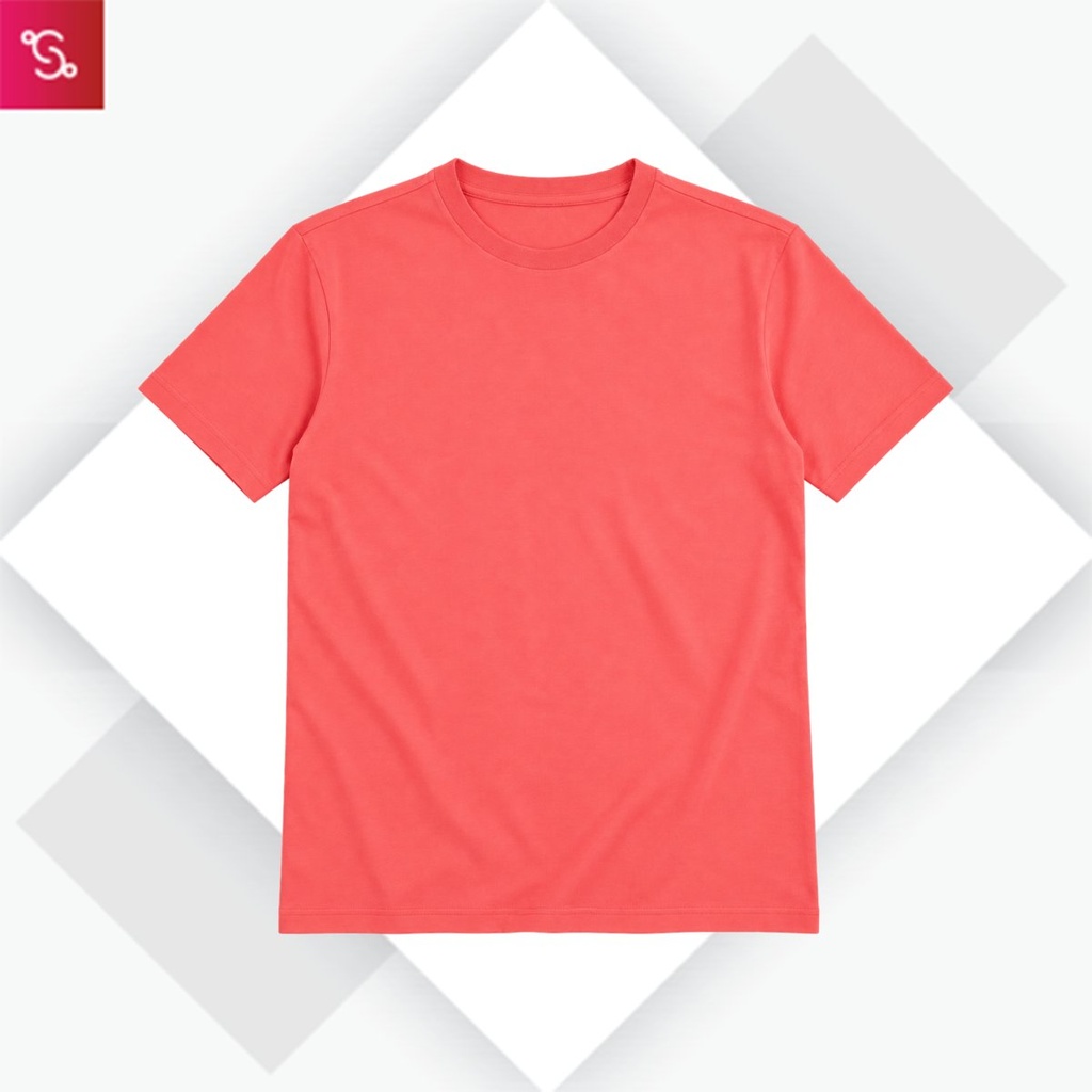 Organic Crew Neck T-Shirt - Coral