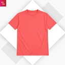 Organic Crew Neck T-Shirt - Coral