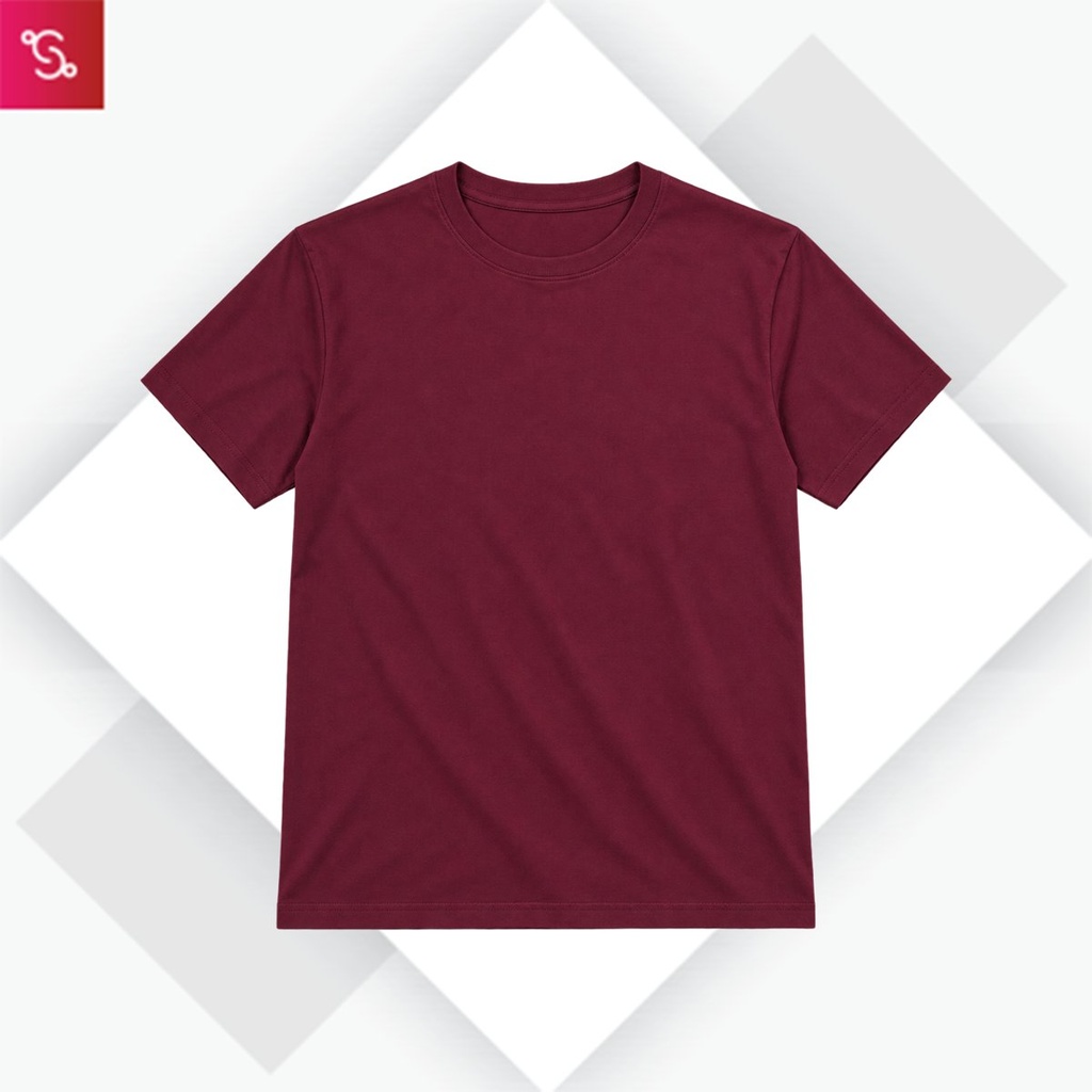 Organic Crew Neck T-Shirt - Maroon
