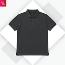 Organic Polo T-Shirt - Carbon Grey