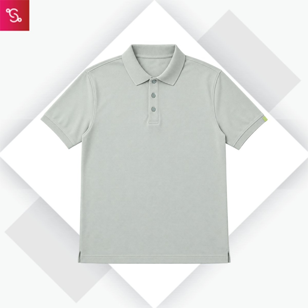Organic Polo T-Shirt - Stom Grey