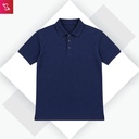 Organic Polo T-Shirt - Navy Blue