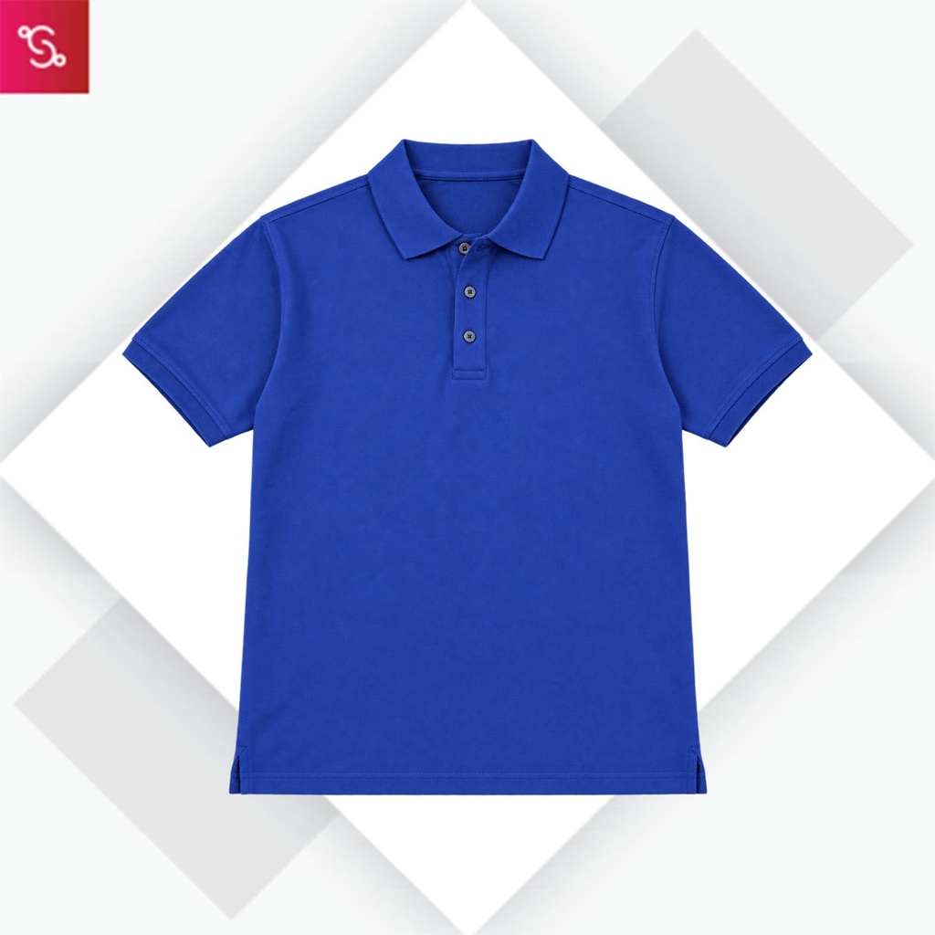 Organic Polo T-Shirt - Royal Blue