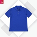 Organic Polo T-Shirt - Royal Blue