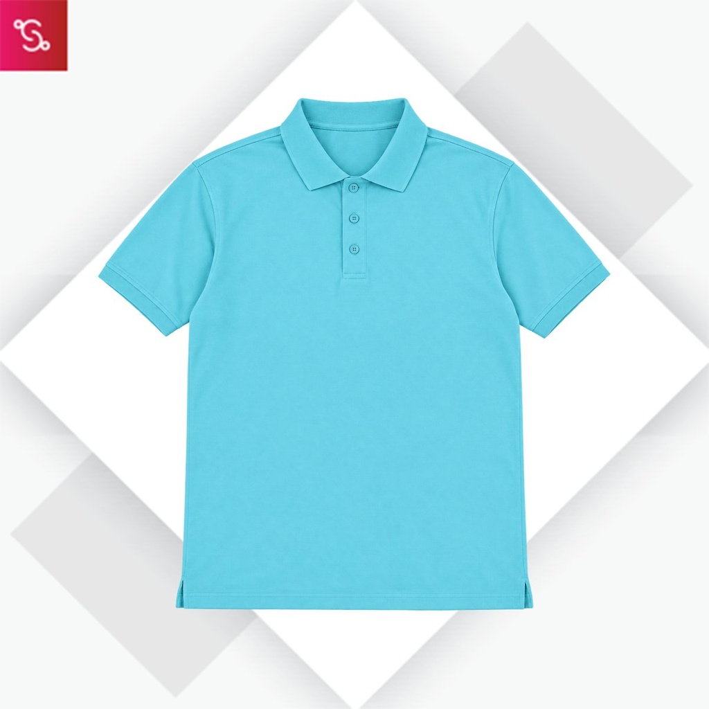 Organic Polo T-Shirt - Teal