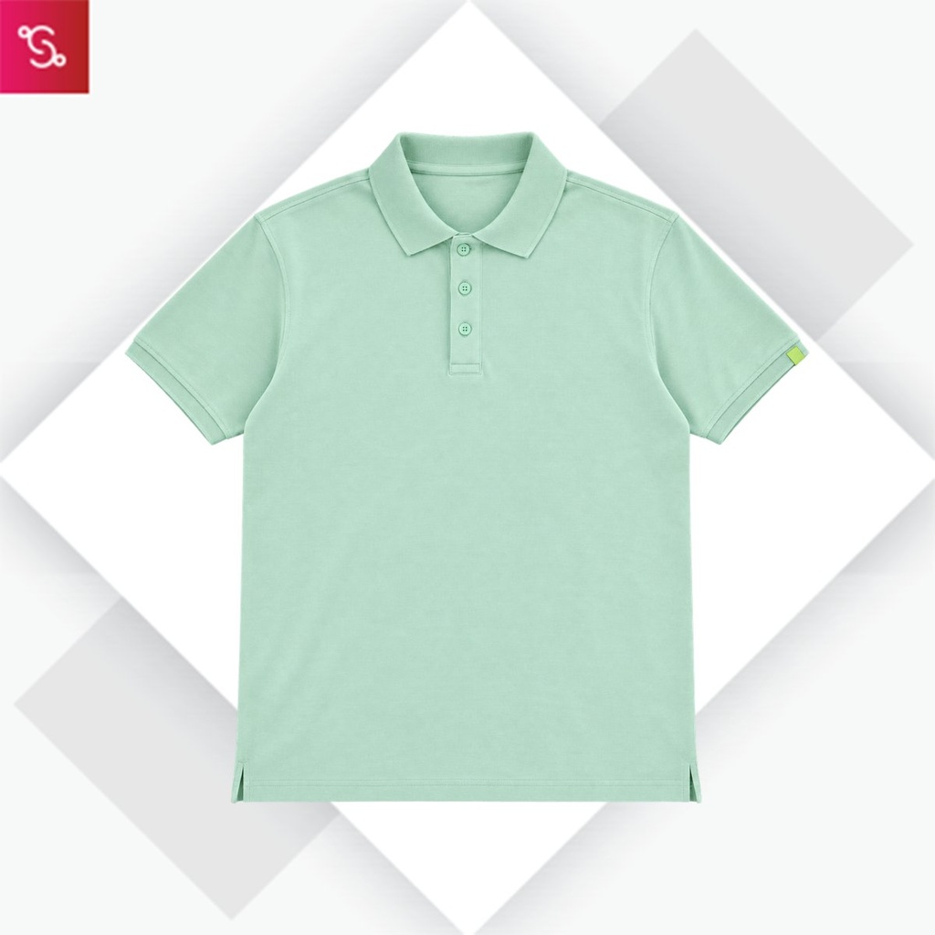 Organic Polo T-Shirt - Jade Green