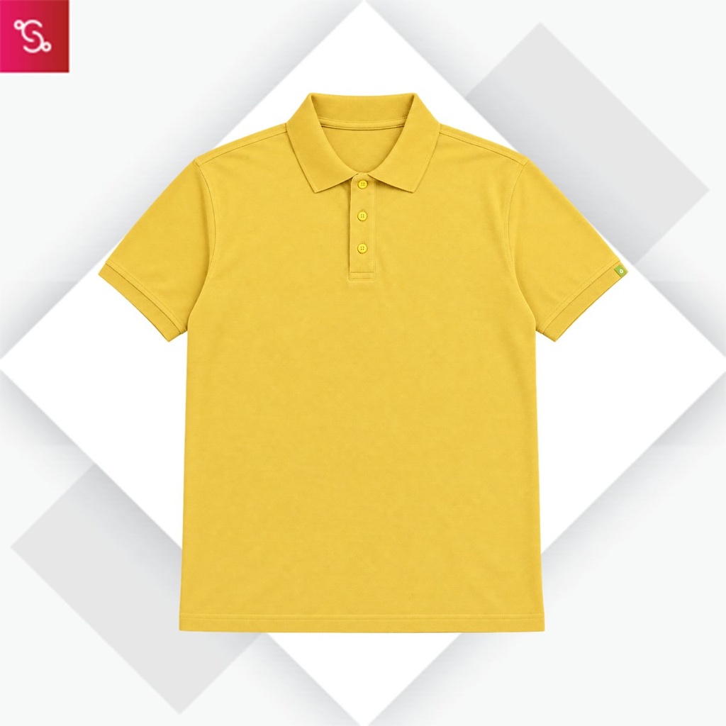 Organic Polo T-Shirt - Mustard