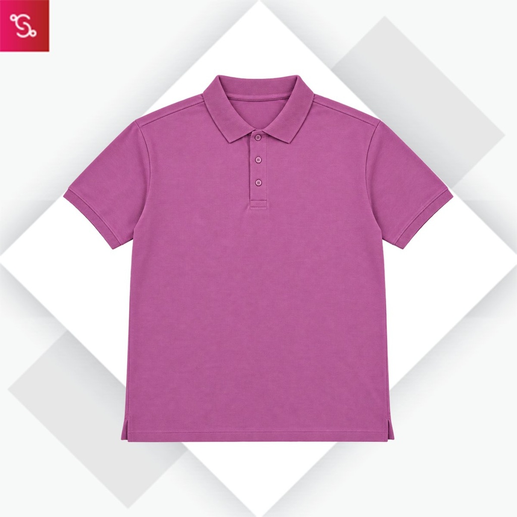 Organic Polo T-Shirt - Purple