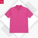 Organic Polo T-Shirt - Red Violet