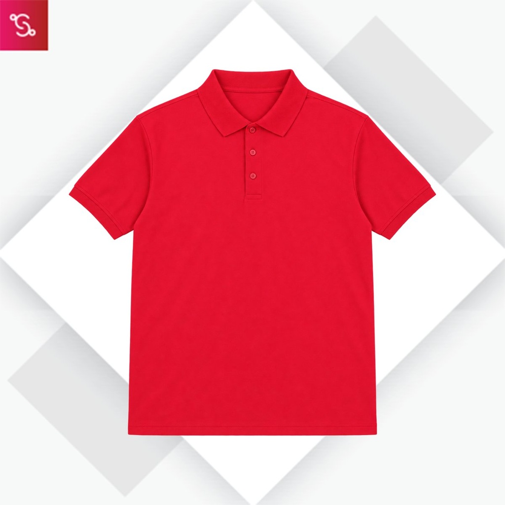 Organic Polo T-Shirt - Red