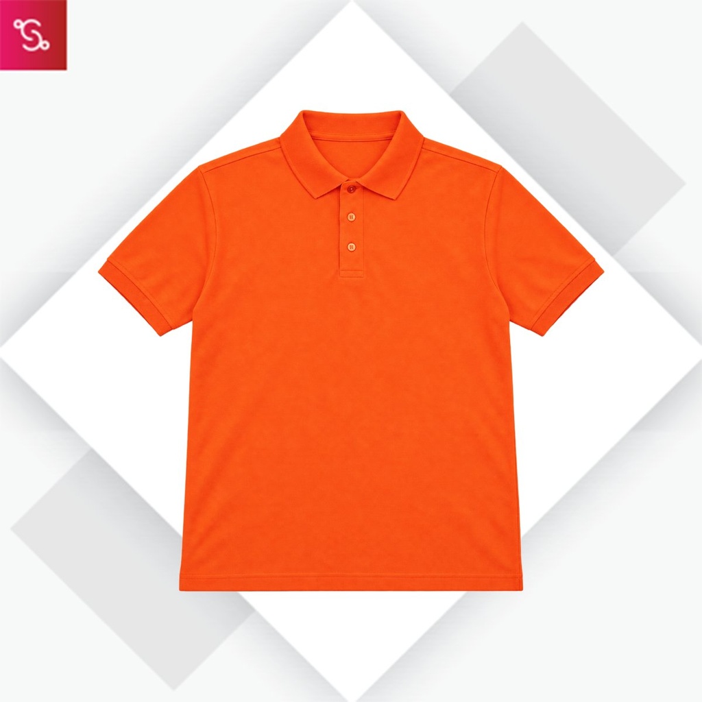 Organic Polo T-Shirt - Orange