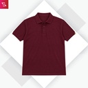 Organic Polo T-Shirt - Maroon