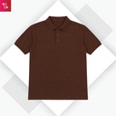 Organic Polo T-Shirt - Chocolate