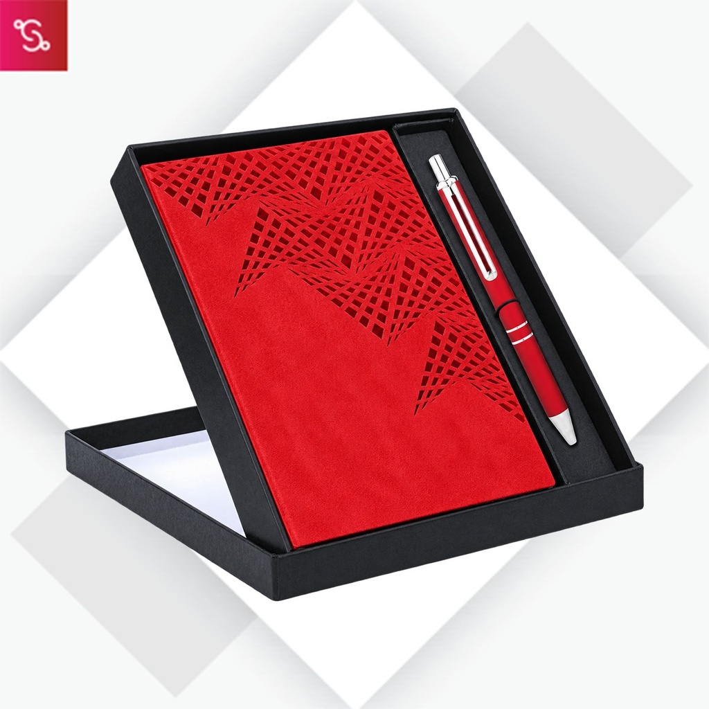 [SANM-Q159] 2 in 1 Red Set: Origami notebook with Metal Pen
