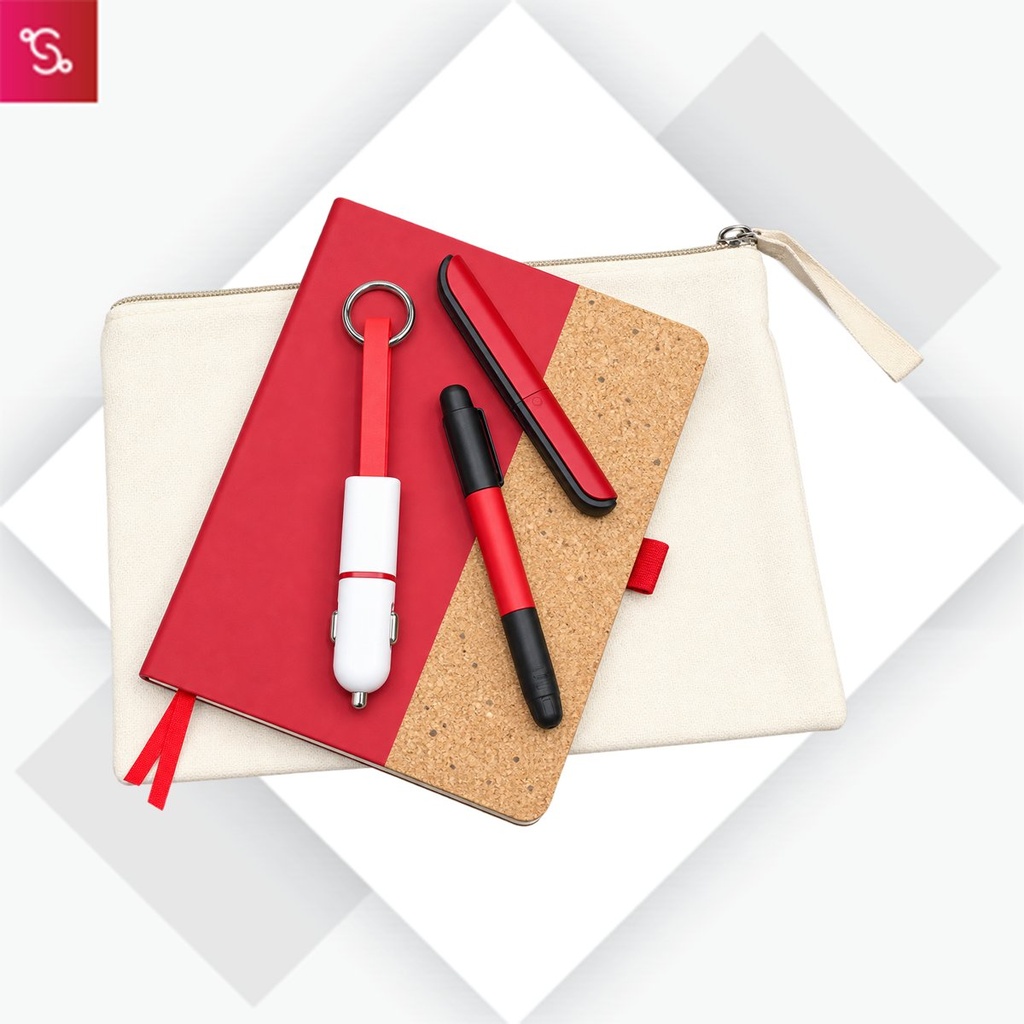[SANM-Q228] EcoPouch Set of 5: Travel Utility Kit in Multipurpose Canvas Pouch