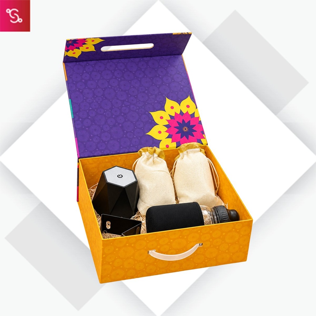 [SANM-Q243] Celebrations Set of 5: DuneLume Rechargeable Lamp, Gallon style glass bottle with Sleeve, Metal Mobile Stand,