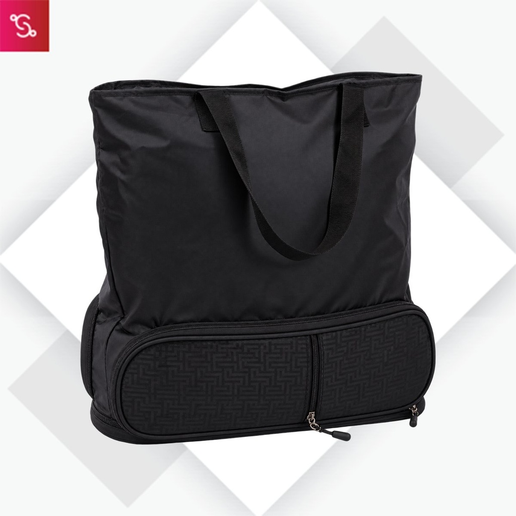 [SANM-S25] Folding shopping bag with Zippered pocket