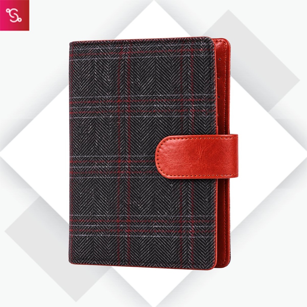 [SANM-S31] Dark Chequed Tweed Passport holder with Sim Card Safe Case & Sim Card Jackets