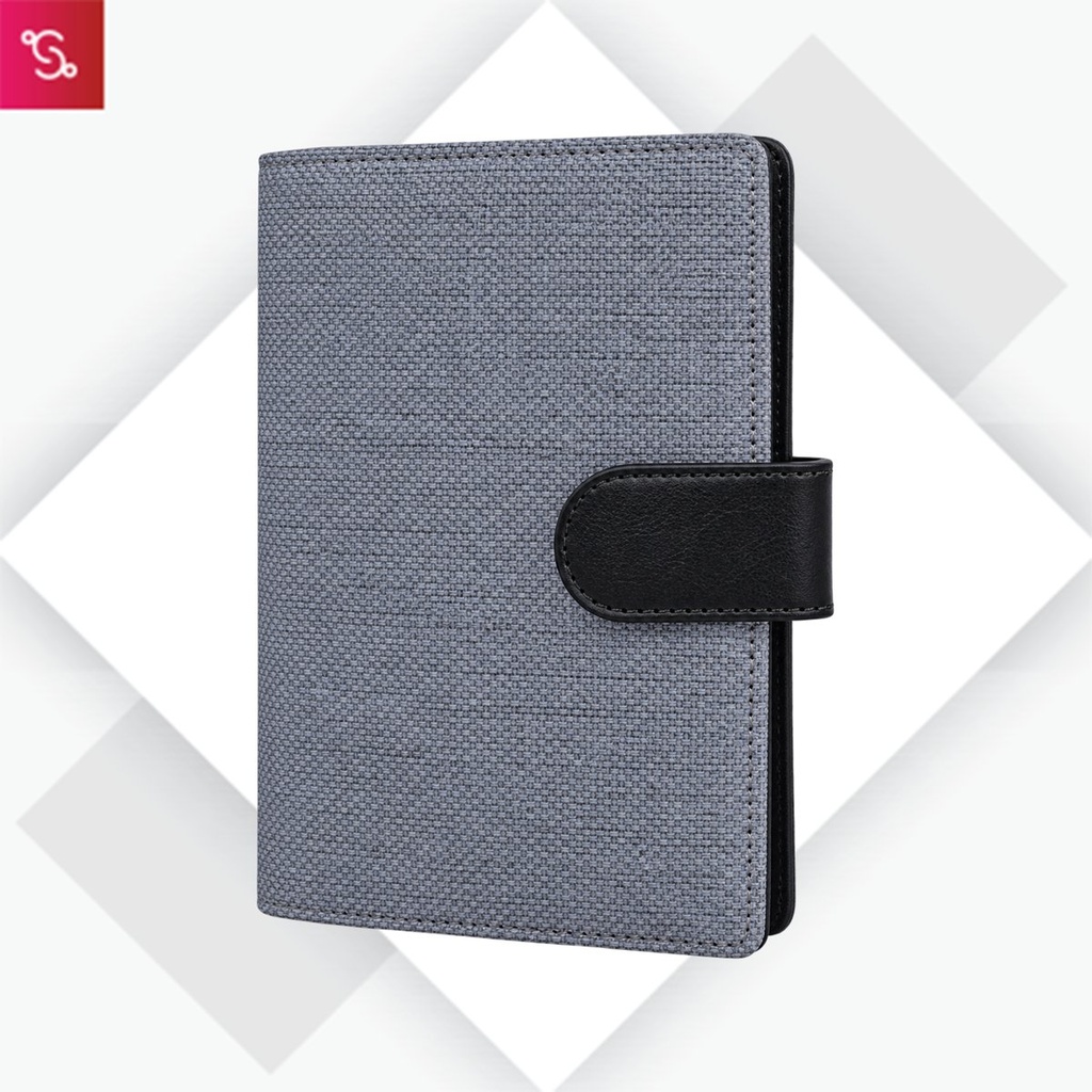 [SANM-S37] Gray Canvas Passport holder with Sim Card Safe Case & Sim Card Jackets