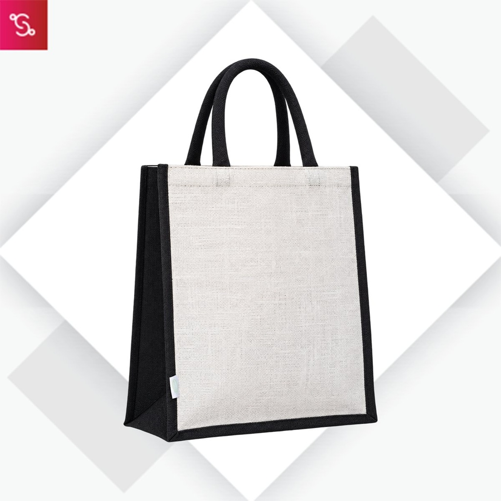 [SOBL-OAK-IVORY-BLACK] Oak Ivory/Black (Jute Shopping Bag)