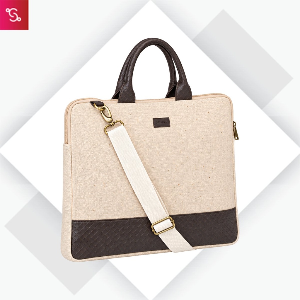 [SOBL-SAGE] Sage (Blended Jute/Faux Leather Messenger Bag)