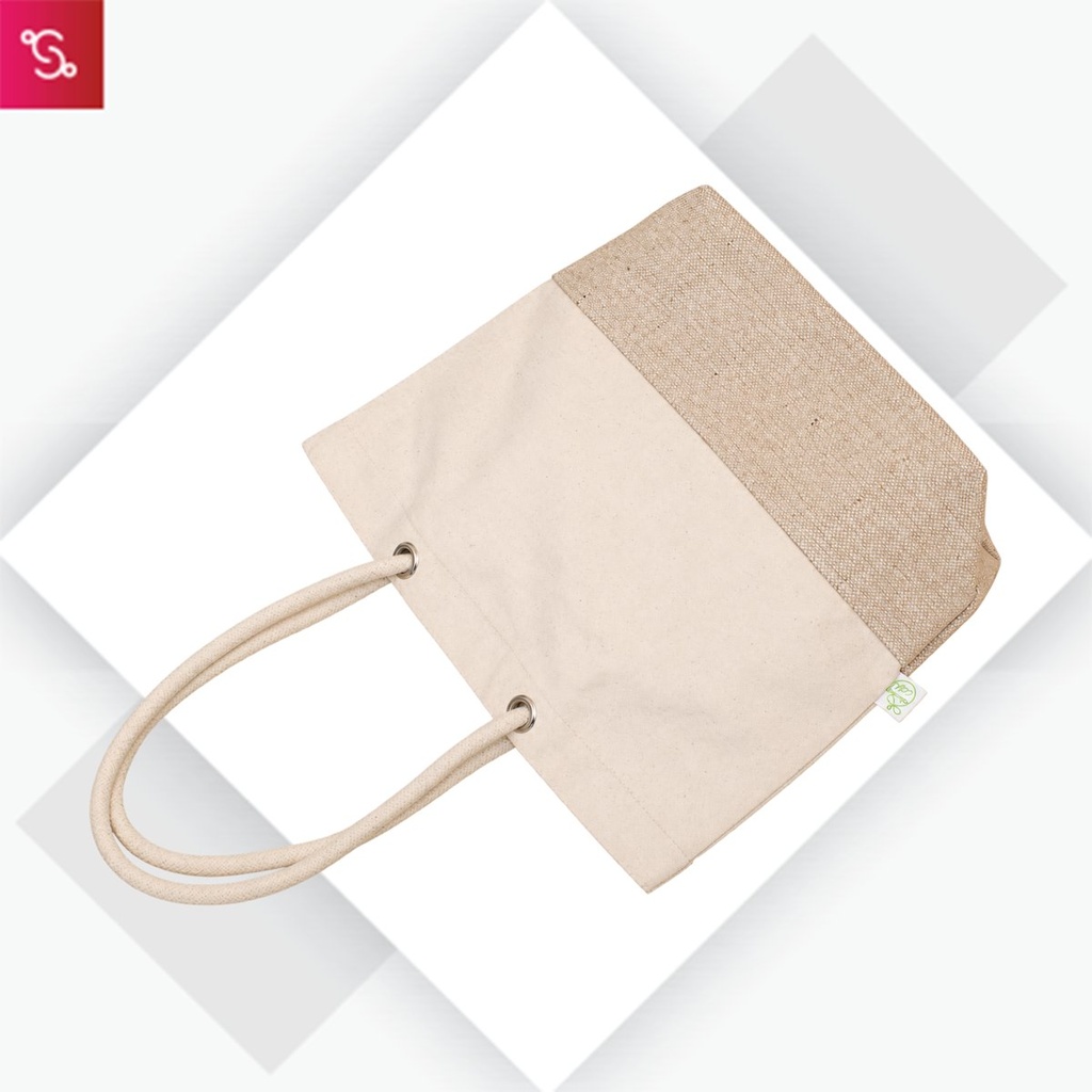 [SOBL-WALNUT] Walnut (Canvas and Jute blended with Cotton Tote Bag)