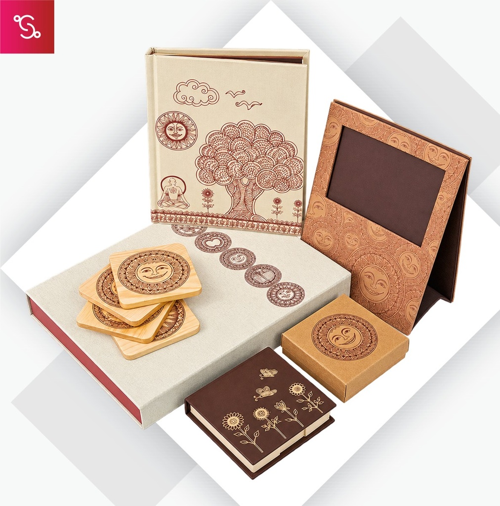 [STGT-2637] Madhubani Rustic Gift Set - Large