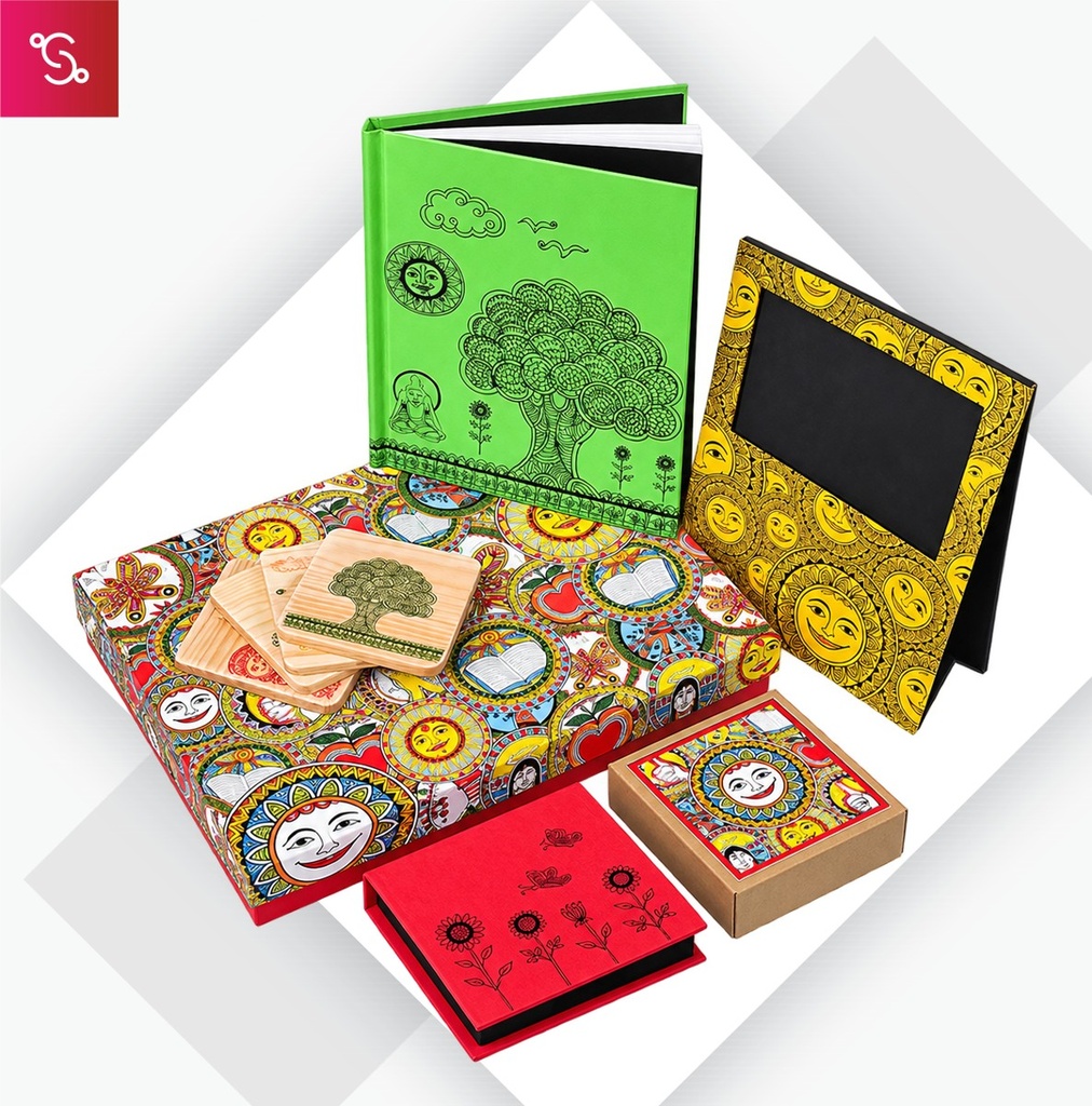 [STGT-2638] Madhubani Vibrant Gift Set - Large